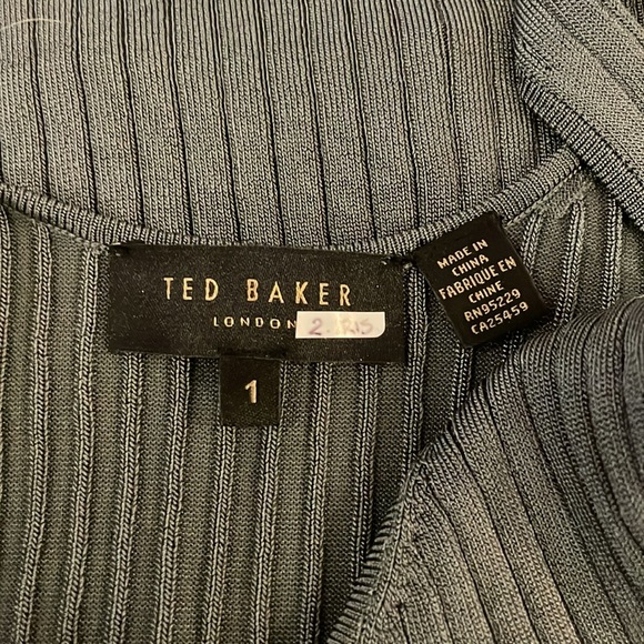 Ted Baker Olive Green Ribbed Tank – Size 1 (XS/Small) - Picture 3 of 4